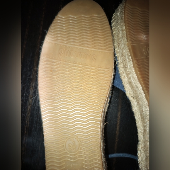 🆕Soludos Blue Suede Platform Espadrille Gladiator Sandals Size 9.5 US / EU 40 - Picture 14 of 15